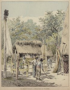 El Pueblo Canaque en la Explanada de los Inválidos de French School