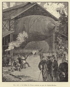 El globo La France regresando al parque de Chalais-Meudon de French School