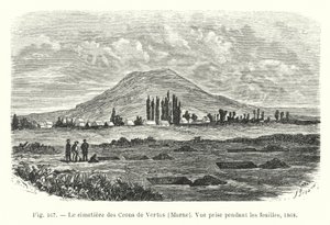 El Cementerio de los Crons de Vertus, Marne, Vista Tomada Durante las Excavaciones de French School