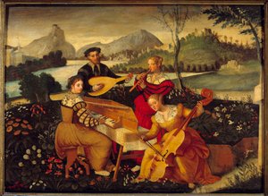 El concierto campestre. Pintura de la Escuela francesa. Siglo XVI, Museo del Berry, Bourges de French School