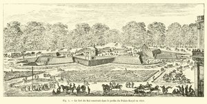 El fuerte del Rey construido en el jardín del Palais-Royal en 1651 de French School