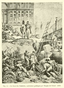 El foso de las Tullerías, caricatura política por Turpin de Crissé, 1833 de French School