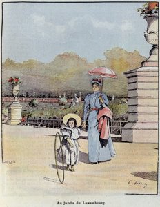 El jardín de Luxemburgo - en “El pequeño francés ilustrado” del 21/07/1900