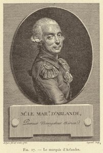 El marqués de Arlandes (grabado) de French School