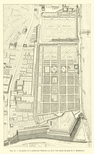 El palacio y el jardín de las Tullerías en 1632, facsímil del plano de I Gomboust