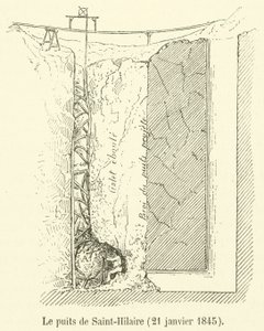 El pozo de Saint-Hilaire, 21 de enero de 1845 de French School