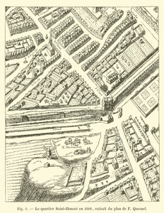 El barrio Saint-Honoré en 1608 de French School