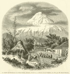 La cima del Chimborazo vista desde Río-Bamba, distancia, 32 km de French School