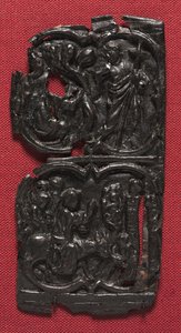 Panel de cuero, c.1350-1400