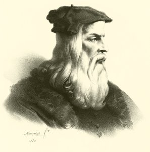 Leonardo Da Vinci, retrato de French School