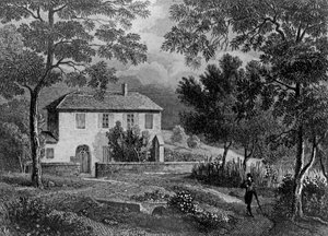 Casa de Les Charmettes de Madame de Warens (1699-1762) cerca de Chambéry, donde se hospedó Rousseau (1712-78) de French School