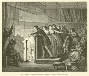 Los Bastidores del teatro de Seraphin, en París de French School