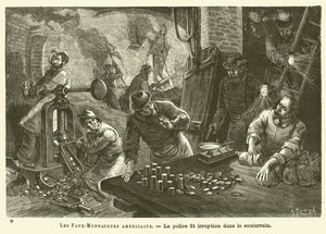 Los falsificadores americanos (grabado)