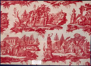 Les Saisons de La Colección Mayoux, tercer cuarto del siglo XVIII, algodón impreso en placa de cobre de French School