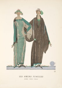Les Soeurs Jumelles, de una colección de láminas de moda de French School