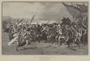 Los vencedores de Salamina (grabado)