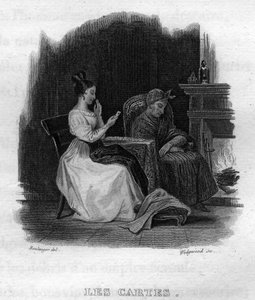 Las cartas Chanson de Beranger en Oeuvres complètes (1834) de Pierre Jean de Beranger (1780-1857), poeta y compositor francés de French School