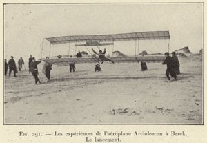 Las experiencias del aeroplano Archdeacon en Berck, El lanzamiento de French School