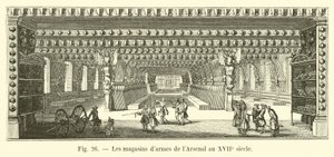 Los almacenes de armas del Arsenal en el siglo XVII de French School