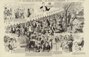 Los márgenes de la Historia, del Cabaret a la Cervecería (grabado) de French School