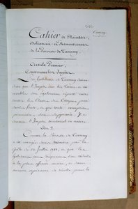 Lista de quejas y demandas dirigidas al Rey Luis XVI (1754-93) por la parroquia de Taverny, abril 1789 de French School