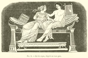 Lit de repos de French School