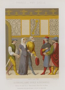 Señores, dama noble y burgués de French School