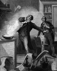 Louis-Joseph Gay-Lussac (1778-1850), físico y químico francés que sufrió un accidente durante sus experimentos con potasio de French School