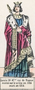 Luis X, 47º rey de Francia, subió al trono en 1314, murió en 1316 de French School