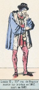 Luis XI, 55º rey de Francia, subió al trono en 1461, murió en 1483 de French School