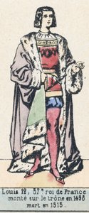 Luis XII, 57º rey de Francia, subió al trono en 1498, murió en 1515 de French School