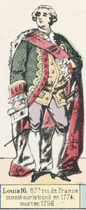 Luis XVI, 67º rey de Francia, sube al trono en 1774, muere en 1792 de French School