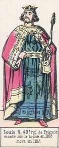 Luis VI, 40º rey de Francia, subió al trono en 1108, murió en 1137 de French School