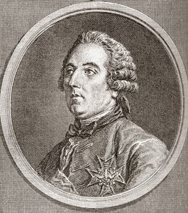 Louis César de La Baume Le Blanc, duque de Vaujours, duque de La Vallière, 1708-1780. Noble francés, bibliófilo y militar. De Les Heures Libres publicado en 1908. de French School