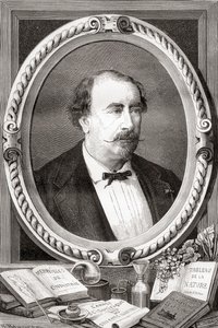 Louis Figuier, científico y escritor francés, de Les Merveilles de la Science, pub.1870 de French School