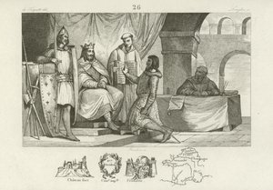 Luis II, rey de Italia y emperador del Sacro Imperio Romano de French School