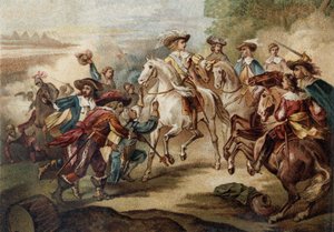 Luis II de Borbón, Príncipe de Condé (1621-1686) en “Rocroi”. Cromolitografía. de French School