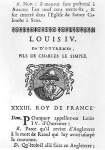 Luis IV de Ultramar (grabado) de French School