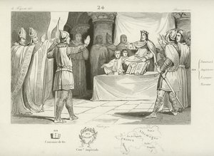 Luis I, rey de los francos y emperador del Sacro Imperio Romano de French School