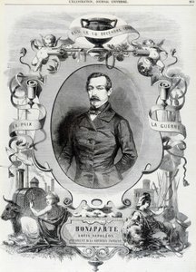 Luis Napoleón Bonaparte (Luis-Napoleón III), Presidente de la República Francesa - Ilustración de French School