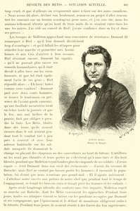 Louis Riel, político canadiense y líder del pueblo Métis de las praderas canadienses de French School