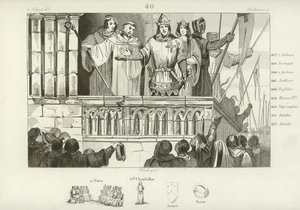 Luis VII de Francia recabando apoyo para la Segunda Cruzada, c1147