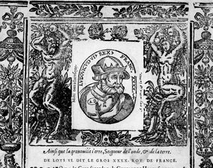 Luis VI Le Gros - en "Retratos de los reyes de Francia" de French School