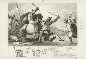 Luis VI de Francia luchando contra los ingleses en la Batalla de Brenneville, 1119