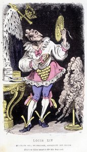 Luis XIV: el gran rey, descuidado, asticando su sol - en "Historia de Francia Tintamarresque" por Touchatout de French School