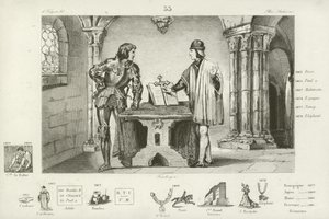 Luis XI de Francia retenido prisionero por Carlos el Temerario de Borgoña en Péronne, 1468 de French School