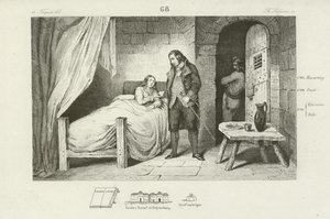 Luis XVII de Francia, enfermo y encarcelado, c1795 de French School