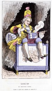 Luis XV - en “Historia de Francia Tintamarresque” de Touchatout de French School