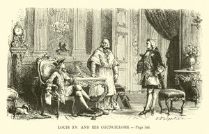 Luis XV y sus consejeros de French School