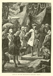 Luis XV y el Embajador de Holanda de French School